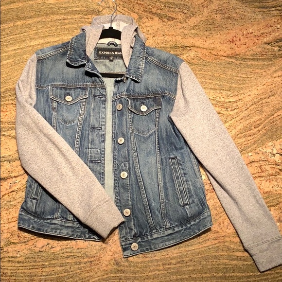Express jeans denim mixed jacket - Picture 1 of 5